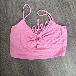 PacSun Pink Sleeveless Tie Front Camisole